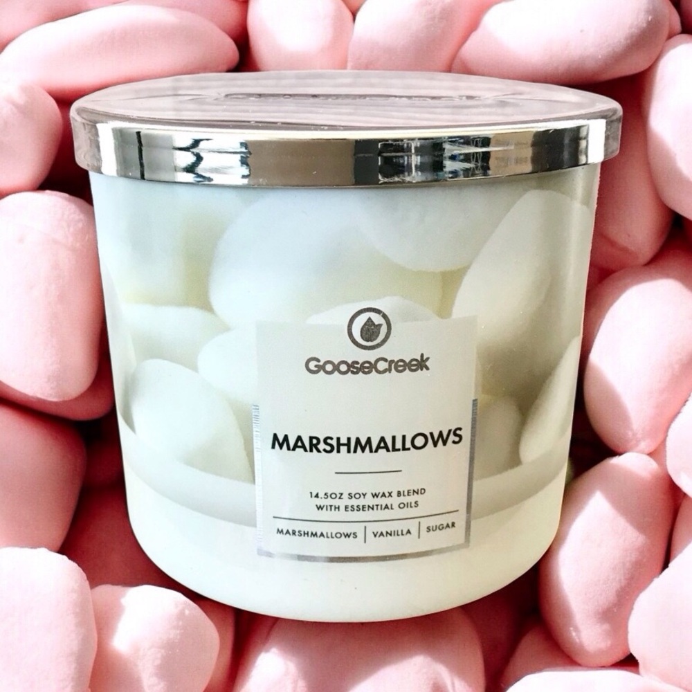 🆕40+hrs Marshmallows 3 Wick Candle